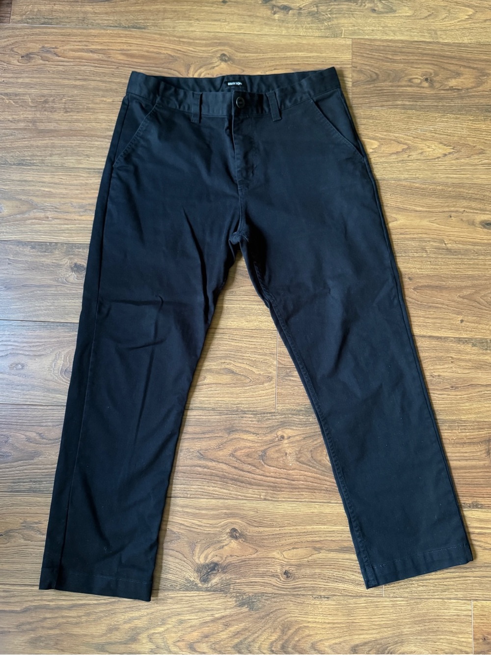 Brixton Reserve Standard Fit Men's Black Chino Pants 34W /  27.5L